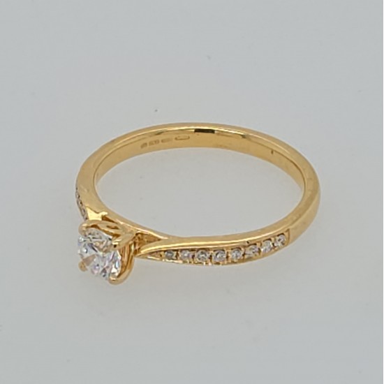 Pre Owned 18ct Diamond Solitaire Ring ZB883